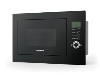 CUPTOR CU MICROUNDE INCORPORABIL HEINNER HMW-25BIGBK, 25L, 900W, Grill, Control touch, Display LCD, Sticla Neagra